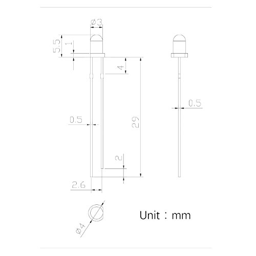 Image of 100pcs 3mm Warm White LED Light Emitting Diodes (White Lens) Diffused Round Lens 29mm Lead Frame (DC 3V) +100pcs Resistors (for DC 6-12V) Included,Bulb Lamps Light Emitting Diode