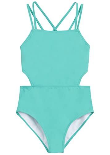 Image of Kanu Surf Girls' Beach Girl Sport Cut-Out One Piece Swimsuit