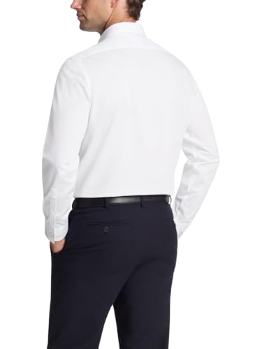 Calvin Klein Men's Slim Fit Non-Iron Herringbone Point Collar Dress Shirt, White, 16.5" Neck 32"-33" Sleeve - image 3