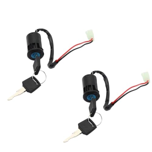 Universal Motorcycle Ignition Switch Waterproof Electric Door Lock Electric Start ATV Key Compatible with Automotive Motorcycle Parts for(2pcs)