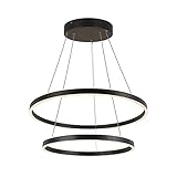 slv lampada a sospensione one double pd dali up/down/illuminazione da interni, lampada a sospensione per sala da pranzo / 3000/4000k 55w 2100/3170 lm nero dimmerabile 130 gradi