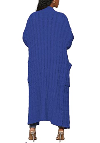Image of Tcremisa Long Cable Knit Cardigans for Women Chunky Maxi Sweater Coat