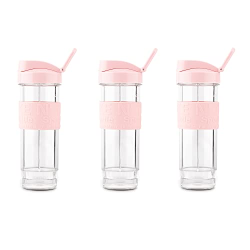 H.KOENIG BTL12   Kit de botellas para Mini BLENDER SMOO12, color rosa