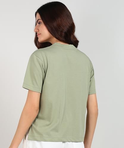 Image of Alan Jones Clothing Alan Jones Women's Relaxed Fit Side Slit Cotton Short Sleeve T-Shirt