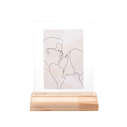Wolff, Pinus, 13632, Porta Retrato de Madeira e Vidro Vertical Pinus 10x15cm - Woodart