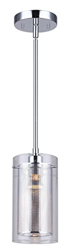 Canarm IST184B01CH10 Rohe 1-Light Pendant, Chrome Silver