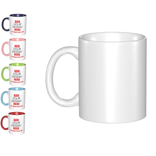 Taza personalizada de porcelana 11oz blanca miniatura 1