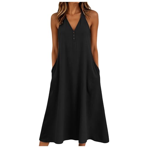 Robe coton lin femme été légère anti-transpiration pour soirée chic