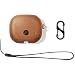 Produktbild Twelve South Zwölf Süd AirSnap Gen 3 | Leder-Schutzhülle mit Clip zur Verlustvermeidung und optionalem Trageriemen für AirPods Gen 3, Cognac, One Size, TS-2206