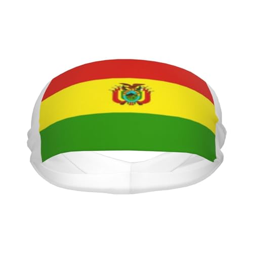 Banda para El Sudor para Hombres Y Mujeres - 1 Pieza De Diadema Deportiva con Estampado De La Bandera De Bolivia Banda para El Sudor Atlética Que Absorbe La Humedad Y Banda Elástica para El Cabello