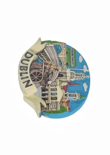 Imán decorativo 3D Dublin Irlanda para refrigerador miniatura 6