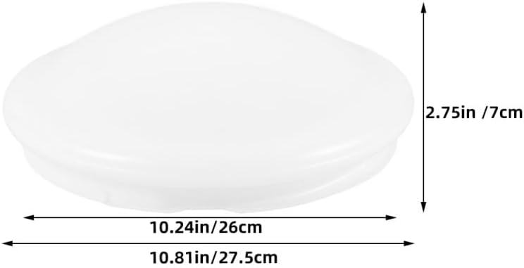 Homoyoyo Round Ceiling Light Cover Replacement PET Plastic Flush Mount Fixture Lampshade Diffuser Anti-Yellowing Soft Lighting Shade for Bedroom Bathroom and Kitchen White