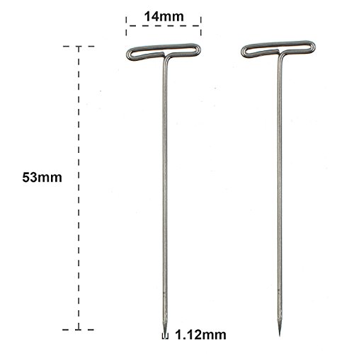 100 Pieces Stainless Steel Wig T-Pins, Unisex, 53Mm/2 Inch #TOP2