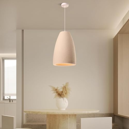Lustre industriel en ciment HJMMHX suspension wabi-sabi E27