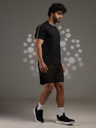Image of CHKOKKO Gym Tshirt for Men Workout Regular fit t Shirt for man Breathable Dry fit Sports t Shirt Half Sleeve Activewear Round Neck Yoga and Running & Outdoor activites