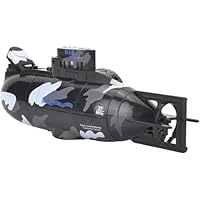 U-Boot-Spielzeug, Mini-Simulation Military Remote Control 6-Kanal-U-Boot für Kinder über 8 Jahre alt(Schwarz)