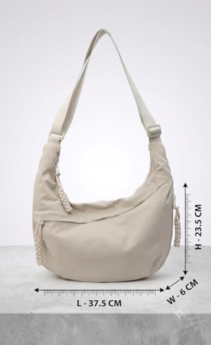 Image of WildHorn Travel Crossbody Crescent Bag for Women | Over-Shoulder Half Moon Sling Purse with Zipper | Unisex Chest Bag & Waist Bag for Daily Travel Use