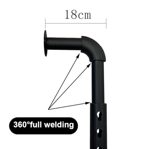 Expositor de pared metálico resistente y compacto para bufandas en tiendas 8