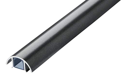 Mini design canal pour câbles en aluminium - 30mm de large en titane anthracite mat en différentes longeurs d'ALUNOVO (Longueur: 20cm)