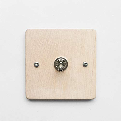 EsooLi Maple/Walnut Luxury Wall Light Switch Panel Hand Made Retro