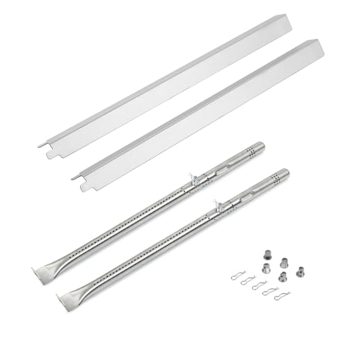 Grillflame 463630021 G325-0002-W1 Heat Tent Grill Burner Replacement Parts for Charbroil 2 Burner 463660021 Stainless Steel Heat Plate Char-Broil Performance Burners G327-2100-W1 Gas Grill Parts