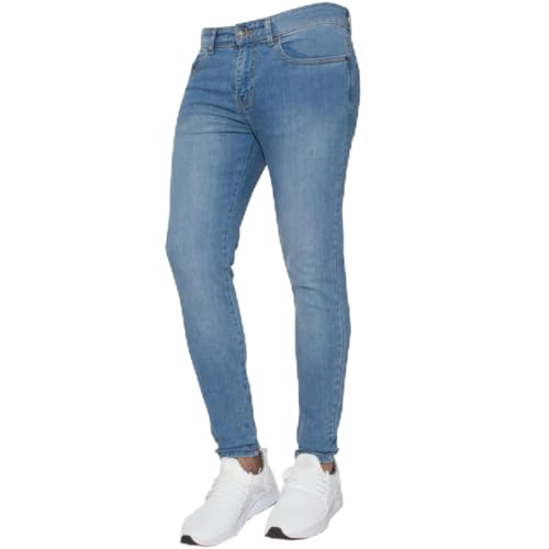 Men's Slim Fit Stretch Jeans Classic Straight Leg Denim Pants Comfortable Vintage Wash Skinny Jean Trousers