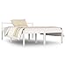 vidaXL Cadre de lit Blanc Bois de pin Massif 135x190 cm Double