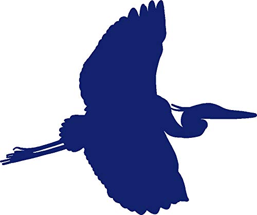 hBARSCIBlue Heron Vinyl Decal - 5 Inches for Cars, Trucks, Windows, Laptops, Tablets Outdoor-Grade 2.5mil Thick Cobalt