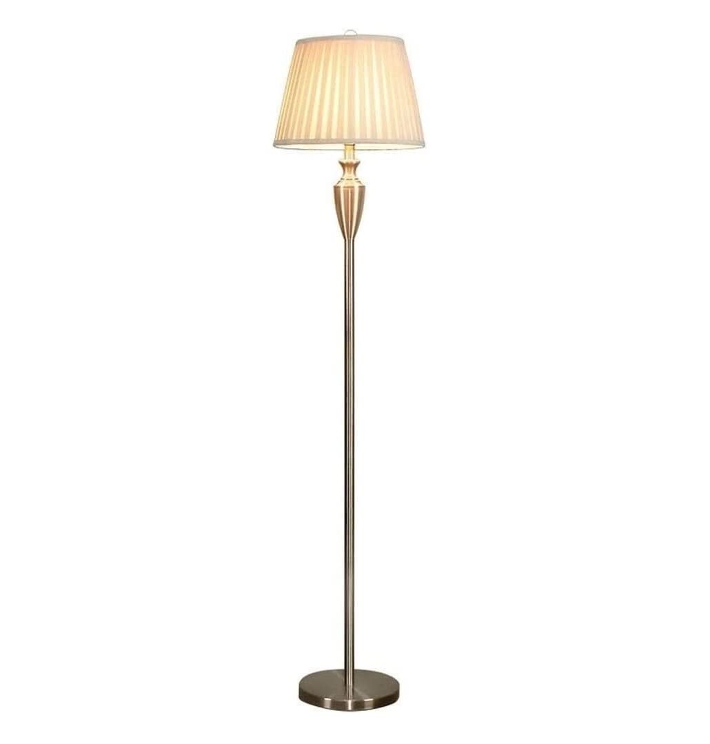 CVdrtyED Standing Lamp Modern Simple Floor Lamp for Bedroom Reading Bedside Living Room Standing Fabric Lampshade Light Bedroom Living Room(Foot Switch)
