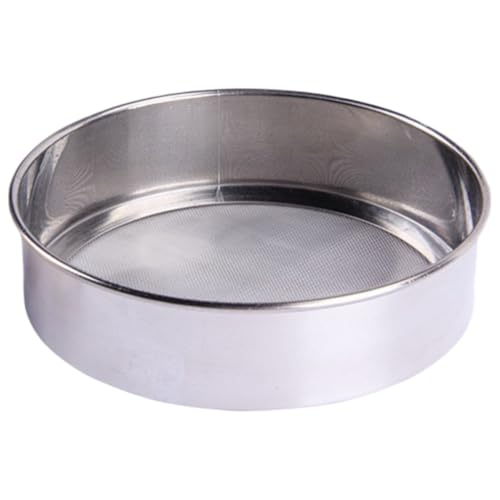 PHENOFICE Cedazo de de Acero Inoxidable Redondo para Repostería y Cocina, Colador Fino para Tamizar y Espolvorear Azúcar en Polvo
