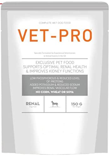Image of Vet Pro Renal Wet Gravy Food for Kidney Dysfunction Patient Dog to Improve The Quality of Life 150 Gms Pack of 15 Packets Best Food Dog,All Life Stages