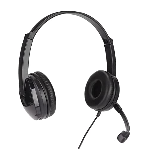 Jectse Black Gaming Headset Wired Surround Headphones Stéréo avec Microphone de Suppression de Bruit pour PC One, Réglage de Volume, Conception Confortable
