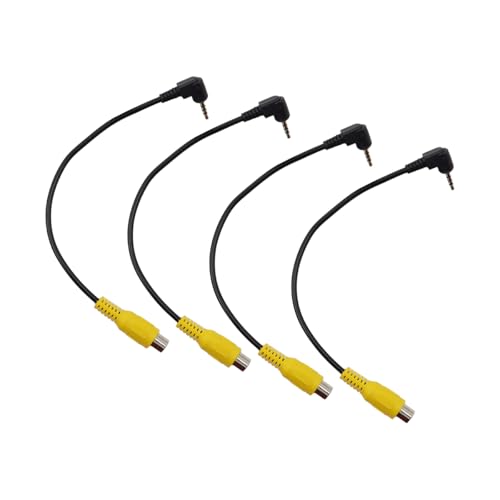 Gorise 4 Stücke 2,5mm Kabel Rückfahr Kamera Männlichen Kabel GPS Navigator Video AV Eingang Adapter Cable20cm