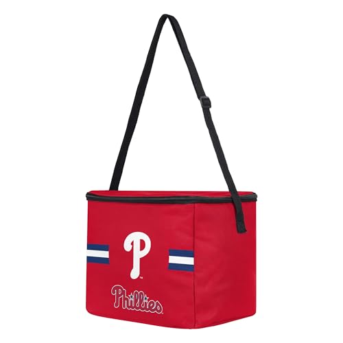 Image of FOCO MLB Officially Licensed Primary Logo Team Stripe 6 or 12 Pack Soft Insulated Game Day Baseball Lunch Tote Cooler