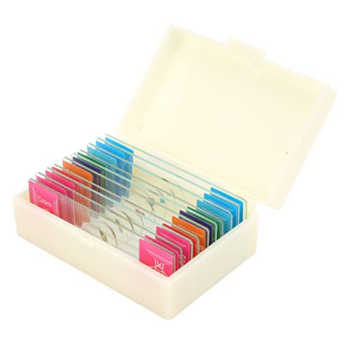 BORDSTRACT 10 Microscope Slides, Children's Biology Slide Set, Glass Slides for Cell Samples of Bacteria, Plants and Animals