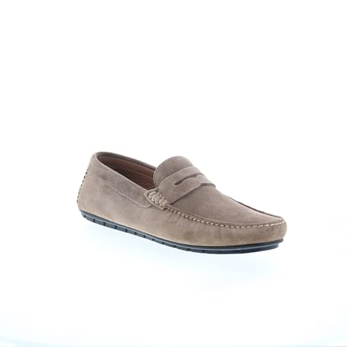 XANE CASUAL WOVEN LEATHER SLIP-ON DRIVING MOCCASIN-BLACK