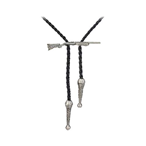 Collier fusil de chasse en étain G26 pour un look cowboy affirmé en festival country