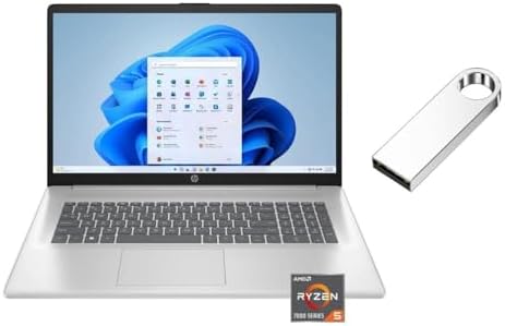 <p>HP 17.3" Full HD Laptop with AMD Ryzen 5 7430U, 16GB RAM, 512GB SSD, Windows 11 S & 64GB USB Flash Drive Bundle</p>