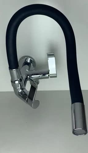 Torneira Flexivel De Parede Com Saida Para Maquina De Lavar Louça E Roupa Tubo Preto Samer Metais