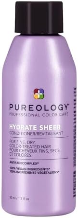 Pureology Hydrate Sheer Conditioner - Lightweight Hydrating Conditioner For Fine or Dry Color-Treated Hair, Silicone-Free & Vegan