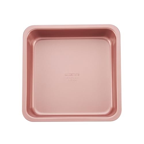 Wiltshire Moule à gâteau carré en or rose, sans PFOA PTFE, robuste, revêtement antiadhésif, moule à tarte, moule à gâteau, ustensiles de cuisson en...