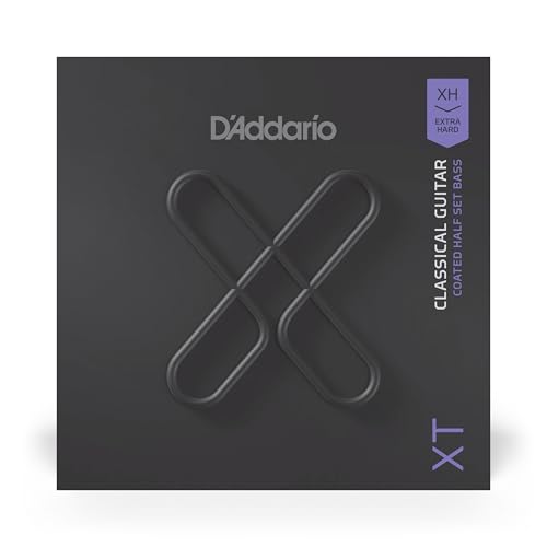 D'Addario Corde per chitarra XT composite, XTCX-3B, corde per chitarra classica, mezzi set, tensione extra dura, nucleo in rame placcato argento