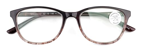 Image of Women Marble Print Clear Progressive Reading Glasses - Zero Power On Top - No Bubble Reader Z121