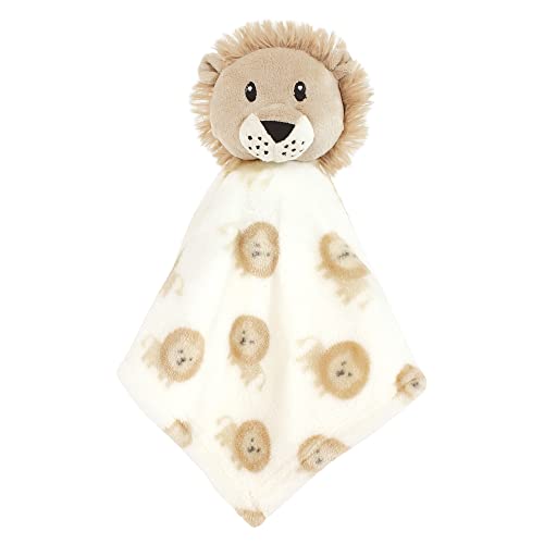 Image of Hudson Baby Unisex Baby Animal Face Security Blanket, Safari Boy, One Size