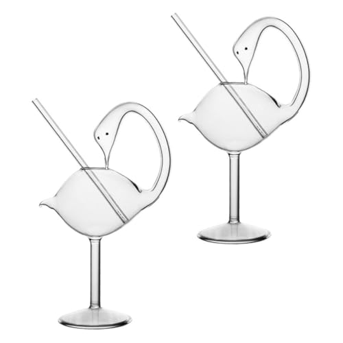 Vasos de cóctel elegantes copas de cristal de cisne de 178ml para combinados y aperitivos 2