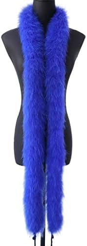 Plumes marabout épaisses bleu royal 50g contre robe sans volume