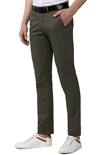 Image of Van Heusen Men's Mid Rise Regular Fit Ankle-Length Twill Chinos