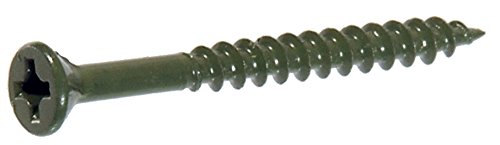 Image of Deck Plus 1-1 /4 Inch Epoxy Coated Exterior Wood and Fence Screws #6 x 1-1 /4 inch Torx /Star Drive Included Coarse Thread, Outdoor Rust Resistant Decking Screw, Green, 1lb Box, 260 Pieces | 40537