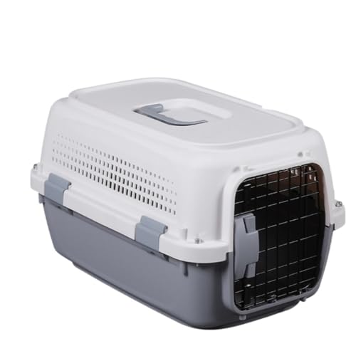 YAKINO ペットクレート 小型犬 車 猫用 犬用 通気性 IATA基準 飛行機 通院 天井扉 外出 避難 航空輸送カーボックス IATA認証取得済み キャリーケース 旅行 2ドア 小動物用 ねこ 猫 ネコ いぬ 犬 イヌ 短頭犬 鼻ぺちゃ ブレーズ (
