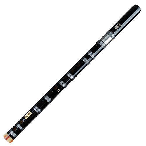 Bamboo Clarinet Vertical Flute With Clear Line Chinese Handmade Musical Instrument (Black-C Key) #TOP3